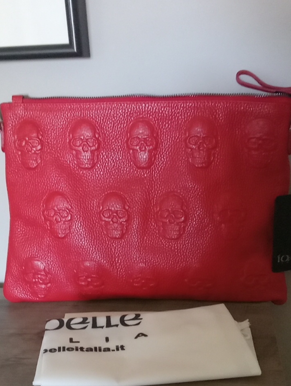 IOPELLE ITALIA RED SKULL Crossbody New